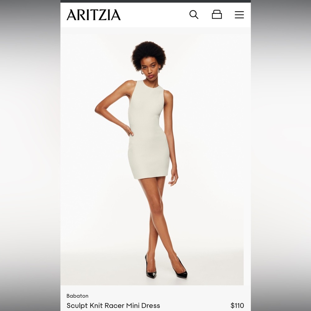 Aritzia mini white dress Size Small